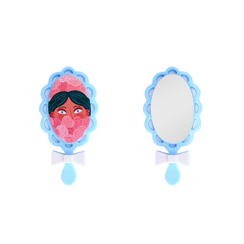 Mini miroir de poche à la mode de dessin animé