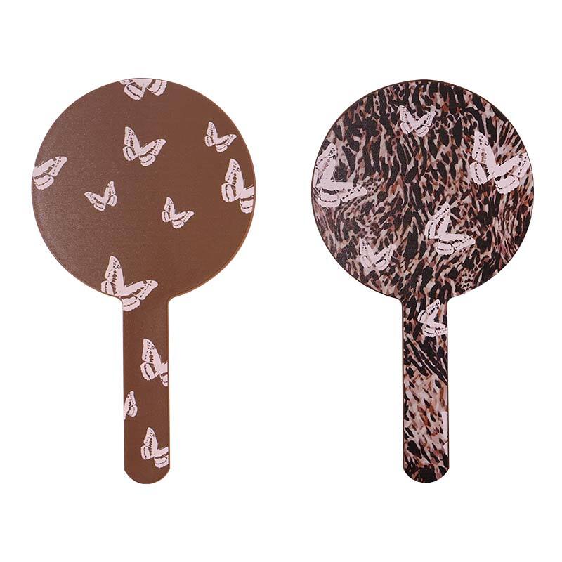 Leopard Series Round Handheld Mirror