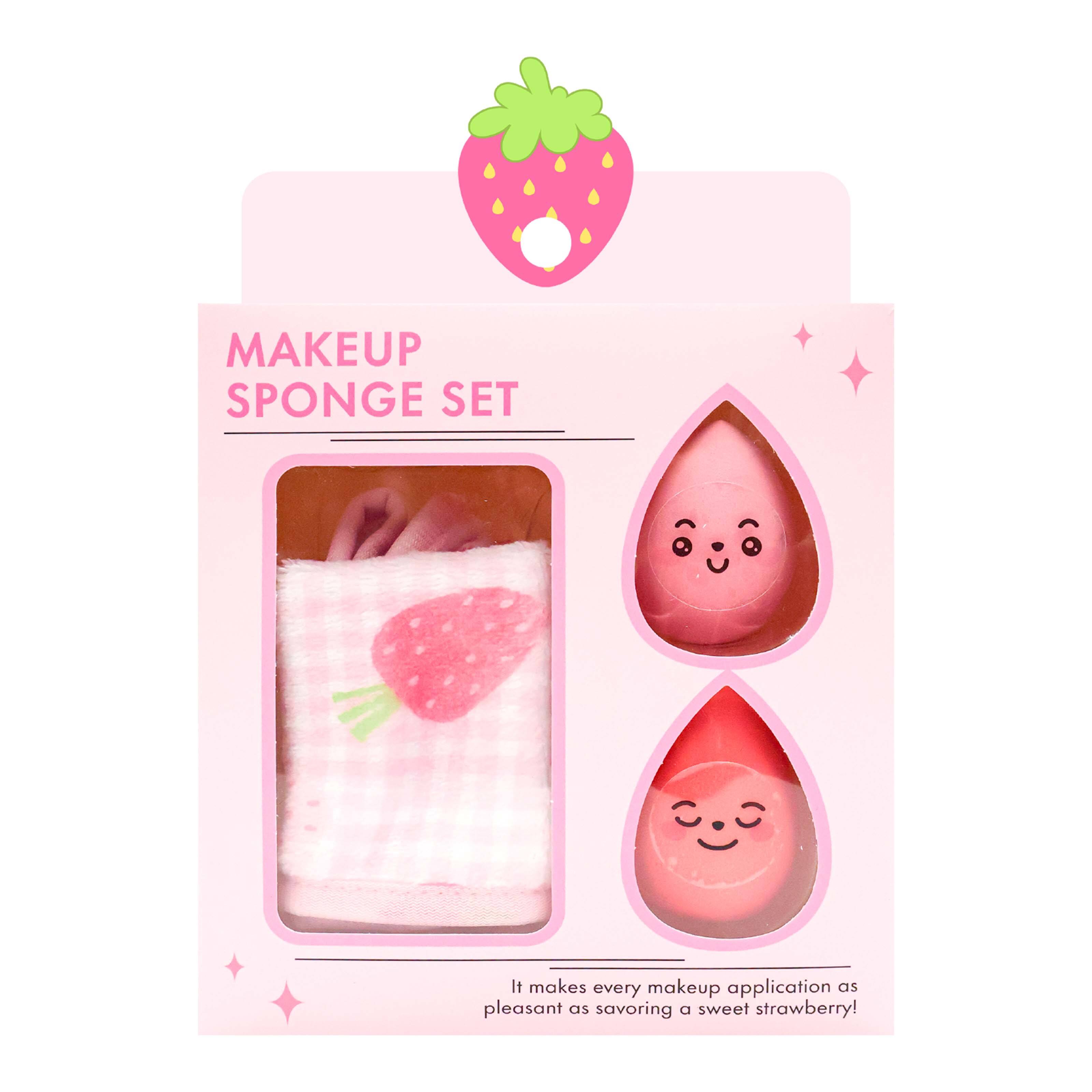 과일 시리즈 메이크업 스펀지 및 타월 세트