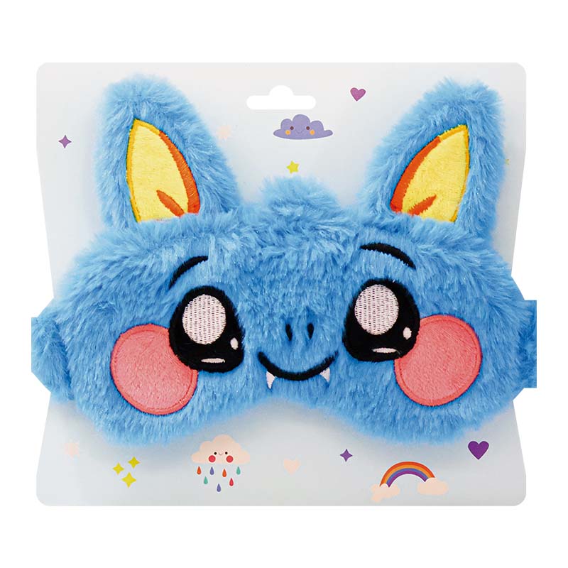 Masque pour les yeux en peluche avec motif animal de dessin animé