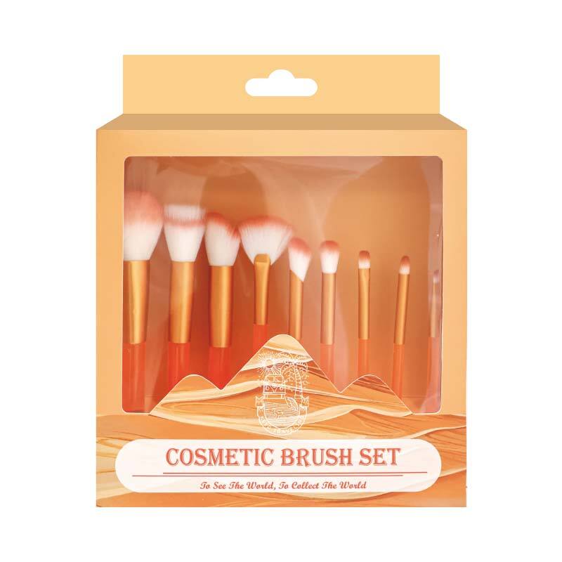 Travel Series Orange Desert Design Makeup Brushes Set