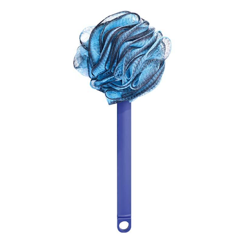 Imber Ball Cum Plastic Long palpate Bath Back Scrubber