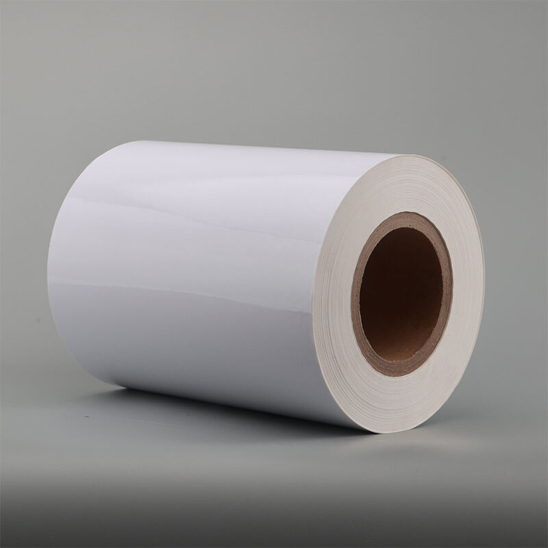 50um White Polyethylene Film Permanent Acrylic Based Adhesive White Glassine