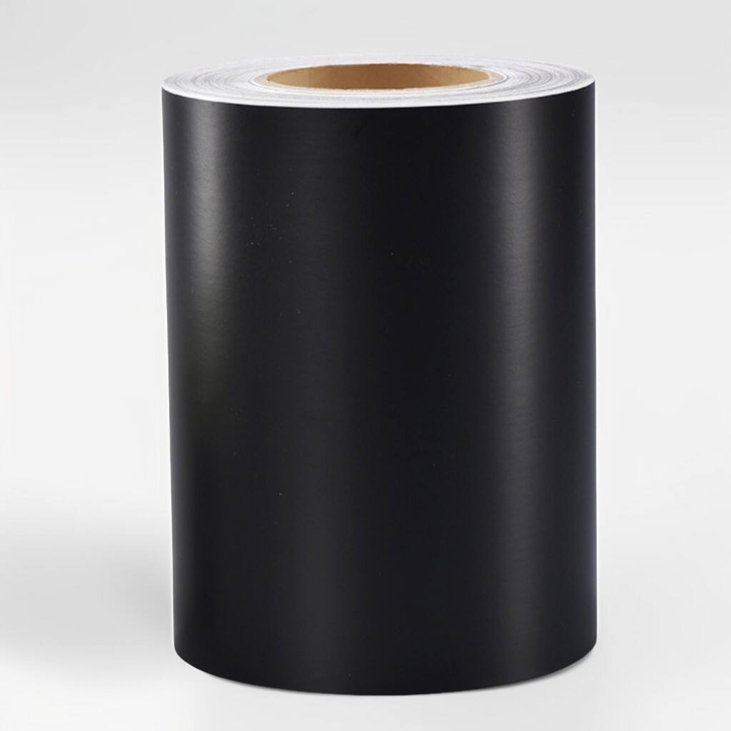 80u Black PVC Material Acrylic Adhesive Plastic Liner