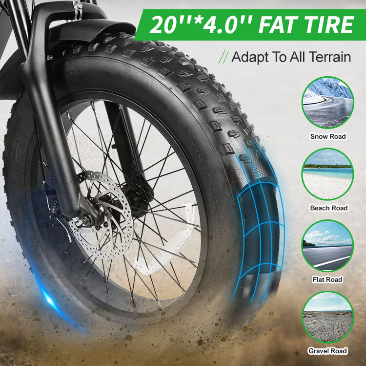 Foldable Fat Tire Electric Bike for Rugged Adventures and