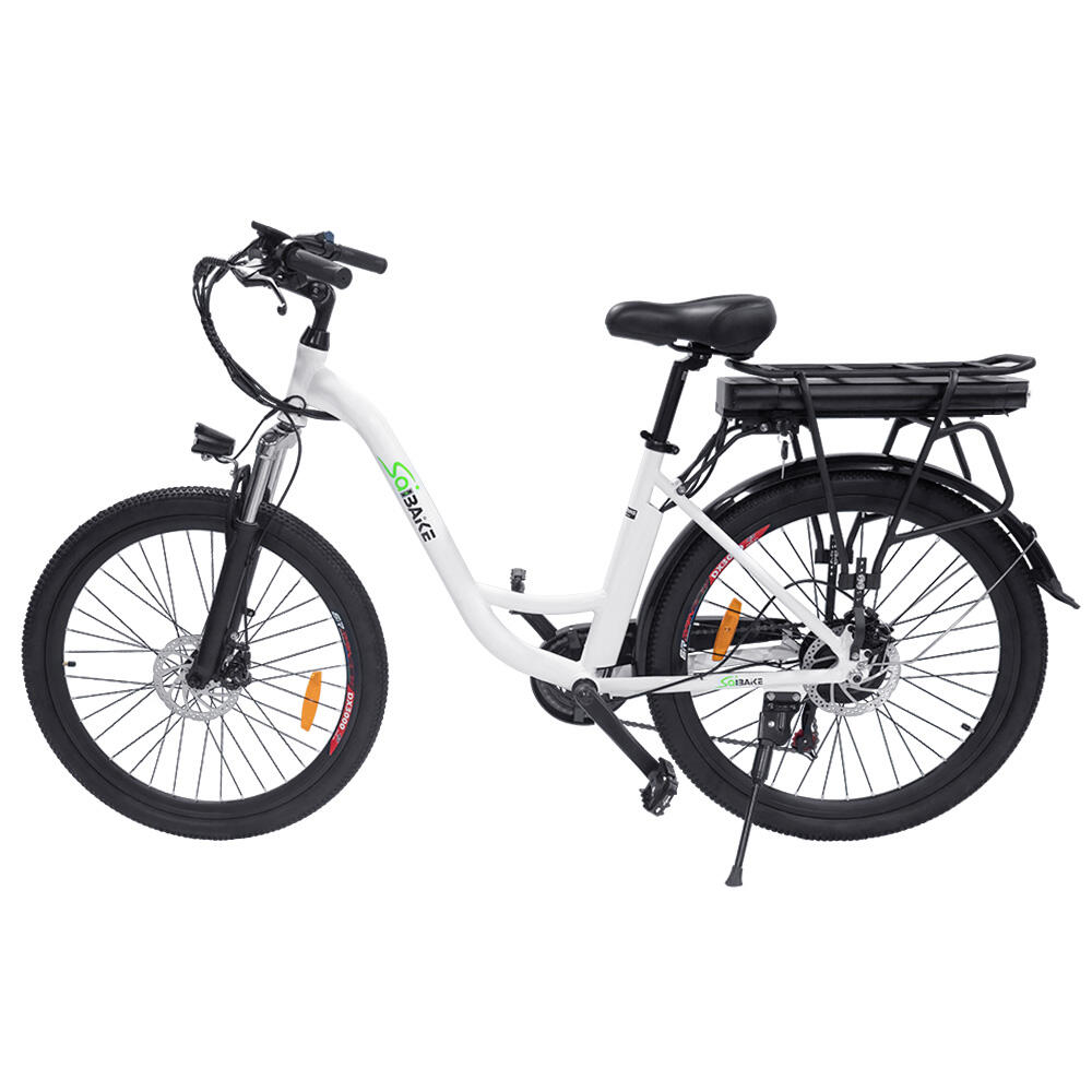 C0626 commuter eBike 26-tollise rattaga samm-thru linna elektrijalgratas 250 W mootoriga eemaldatava akuga Cruiser jalgratas