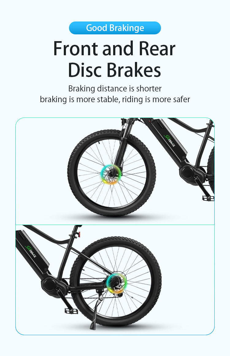 SK03 Electric Mountain Bike Off-road Bicycle 27.5 Inch 500W Mid Drive Motor 48V 12Ah Lithium-Ion Battery Bikes details