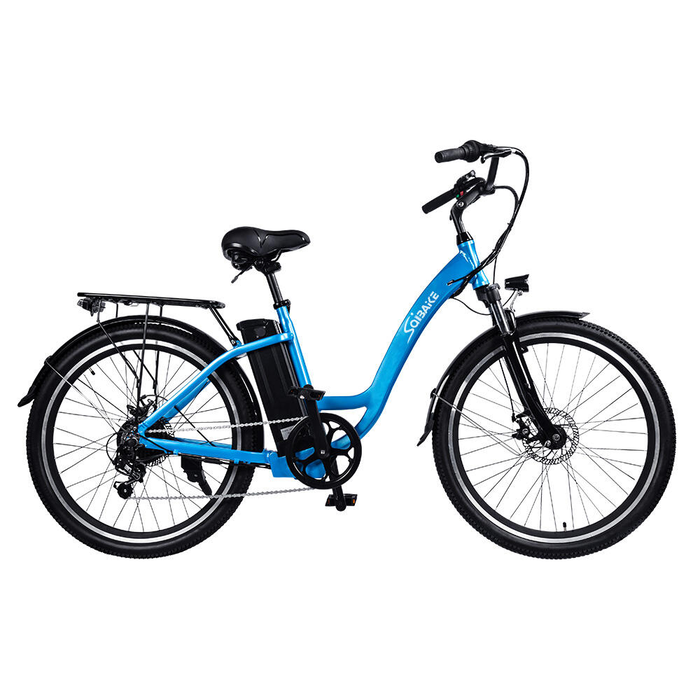 SK07 Step-thru Electric Bicycle City Cruiser E-Bike 26 Inch Electric Bike 250W 10Ah Removeable Battery