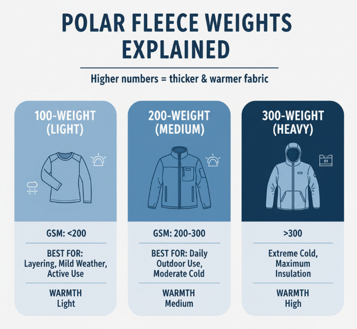 POLAR FLEECE WEIGHTSEXPLAINED