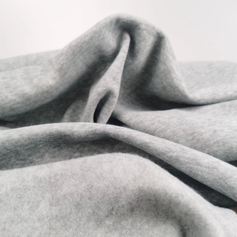 Double side spun Hemp gray polar fleece