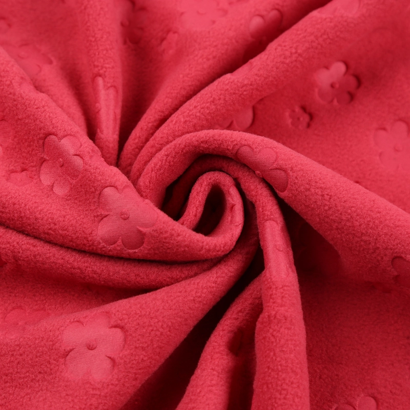 Single side embossed polar fleece