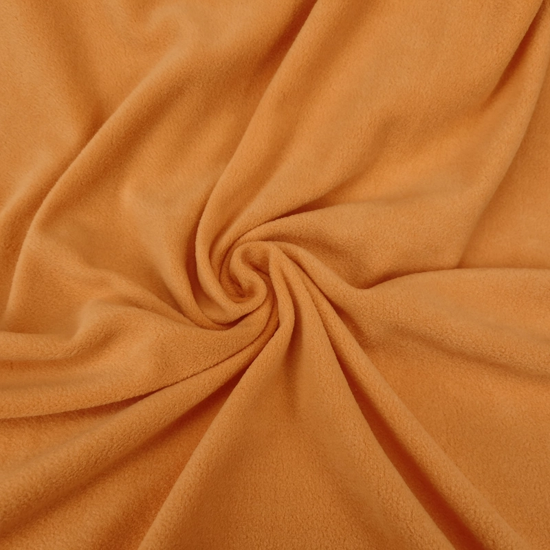 Low elastic single-sided dyed polar fleece