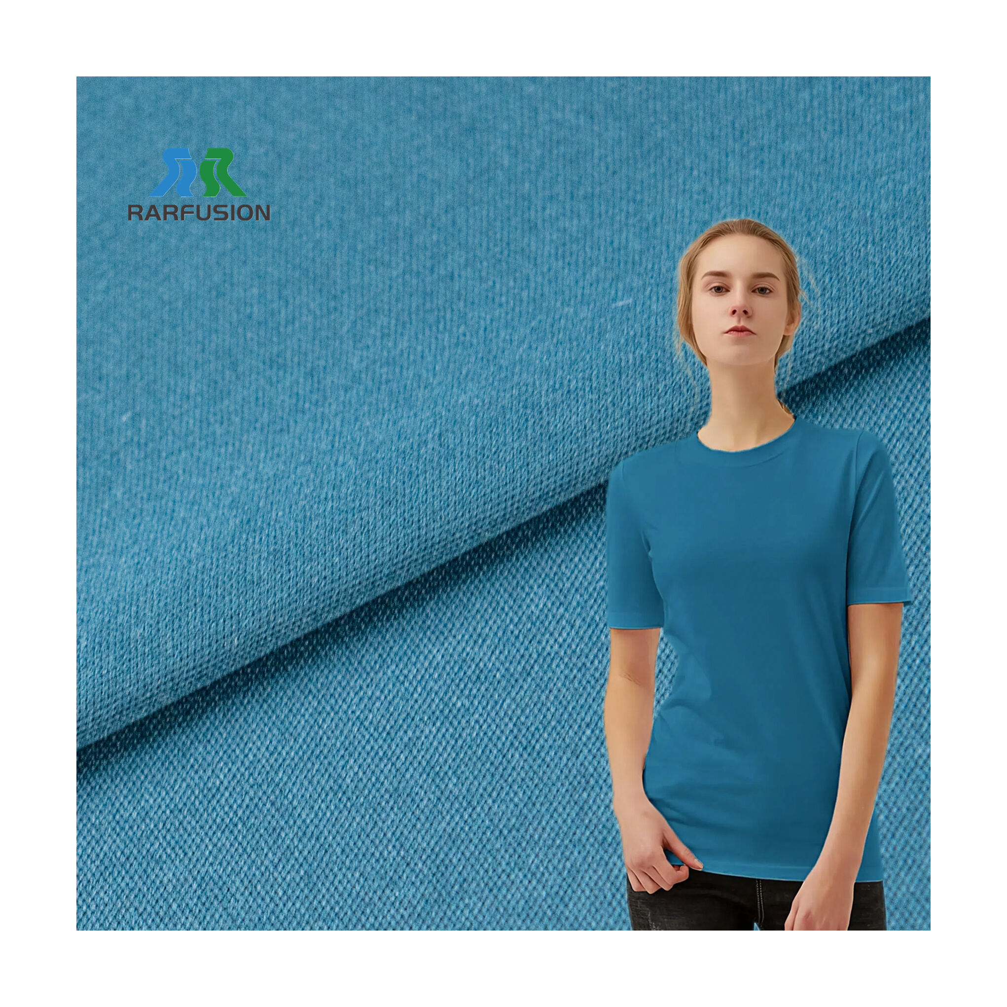 70GSM Stretch Plain Dyed Knitting Fabric 100% Recycled Polyester Flat Fabric for Sportswear Short-Sleeved Pants