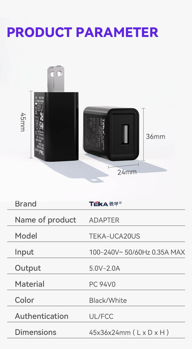 5V2A USB 5V2A-US Diversified Fast Charger details