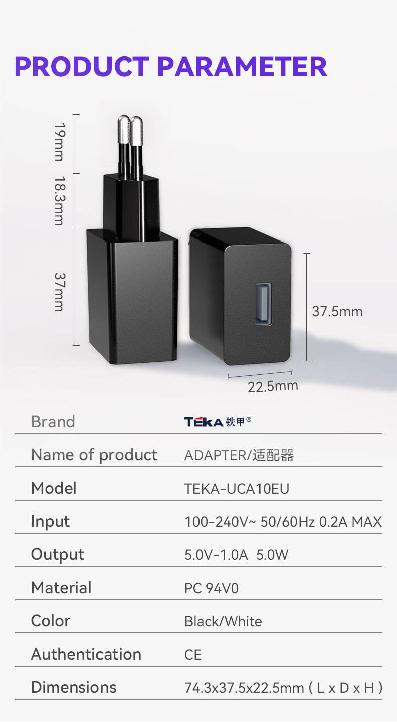 5V1A USB  5V1A-EU Diversified Fast Charger factory