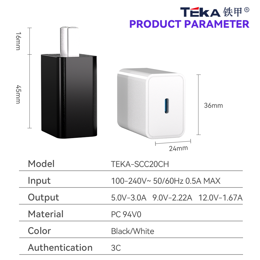 20W PD 20W PD-CH Diversified Fast Charger