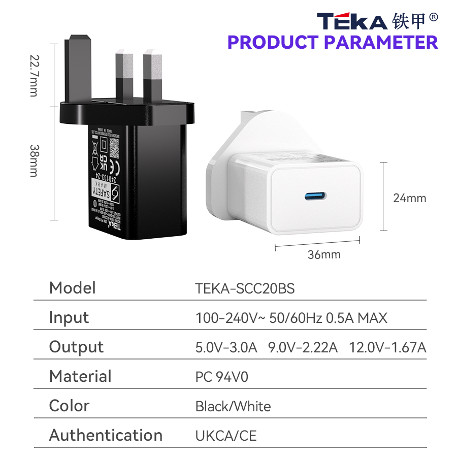 20W PD 20W PD-BS Diversified Fast Charger