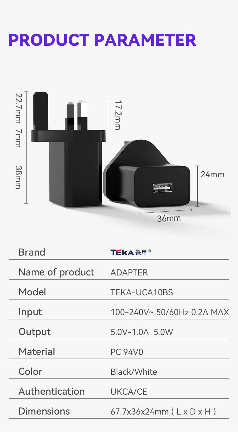 5V1A USB  5V1A-BS Diversified Fast Charger details