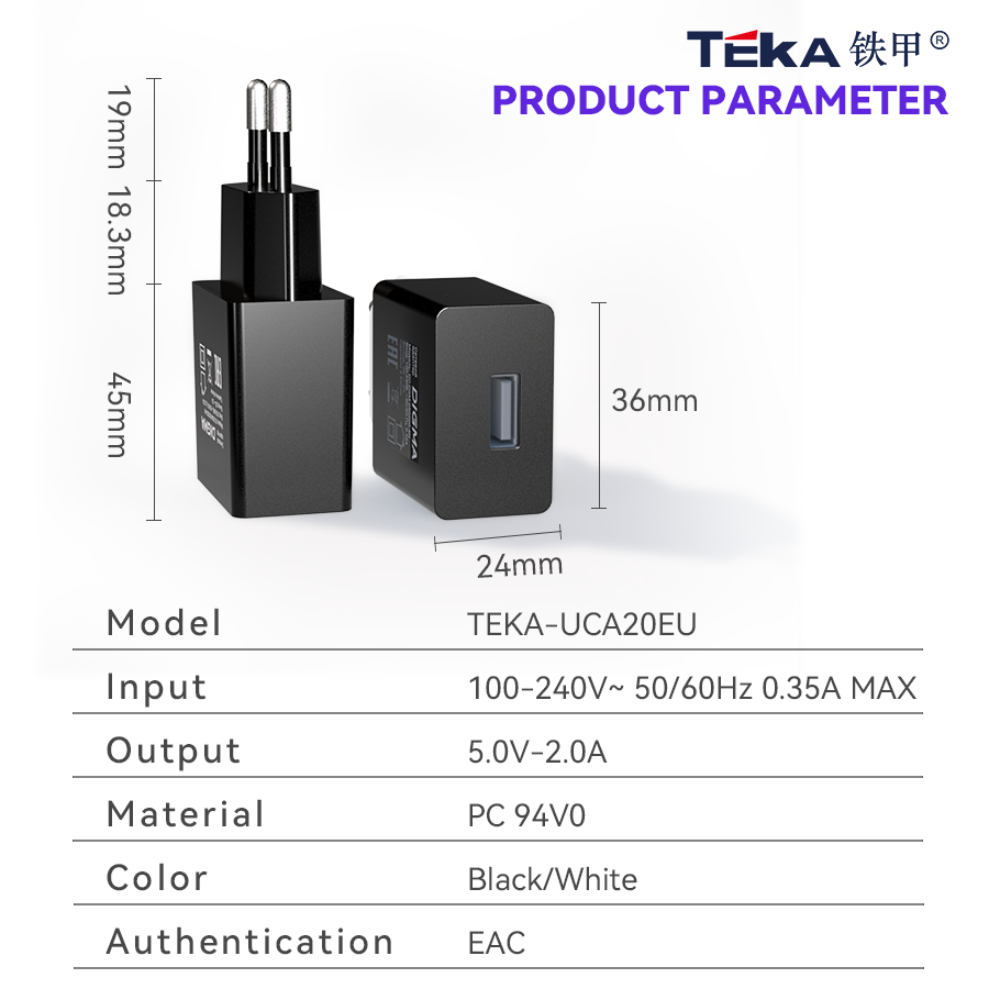 5V2A USB 5V2A-Russia Diversified Fast Charger