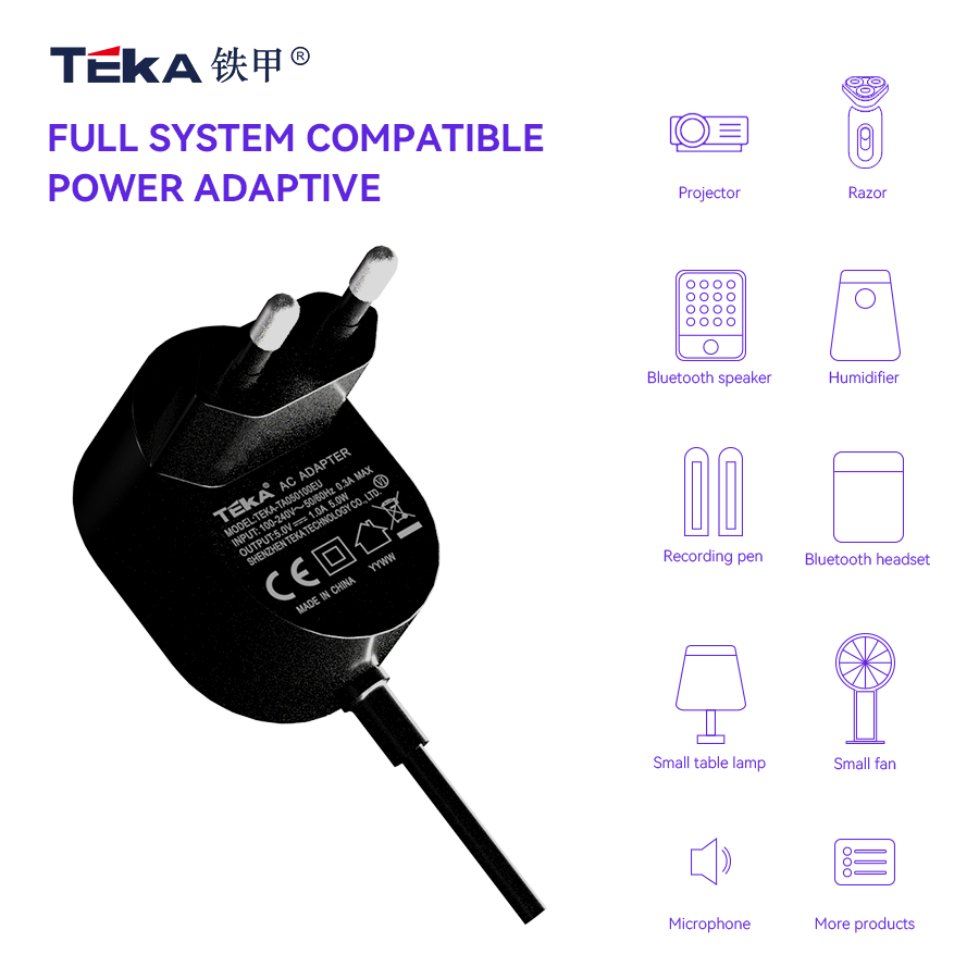 TA-EU 3PIN Wall mount 7.5w power adapter