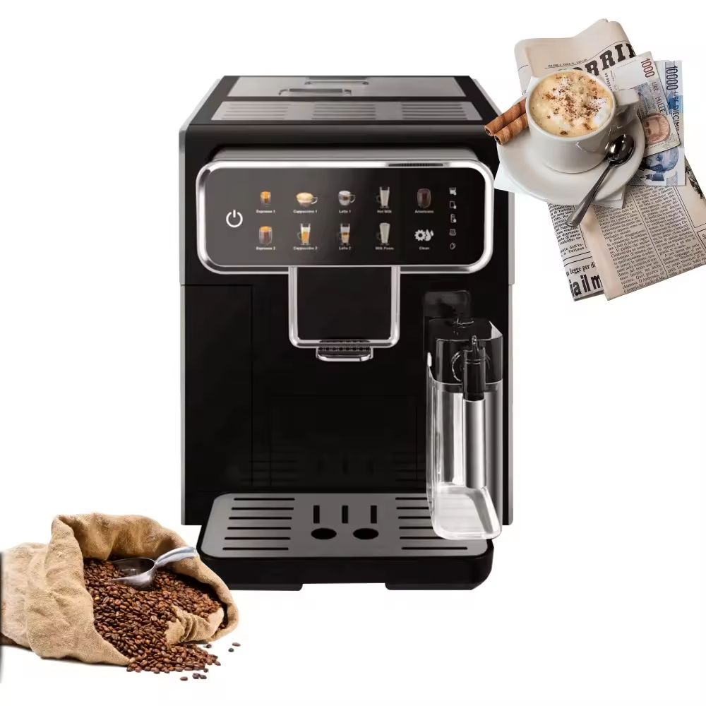 Smart Cappuccino full super fully automatic Espresso coffee machine Maker with grinder Milk Tank home