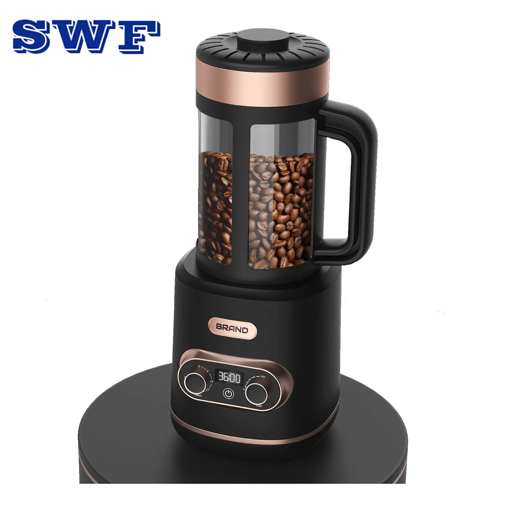 Adjustable Temperature Electric Coffee Roaster Machine Hot Air Coffee Bean Roaster with Led Display