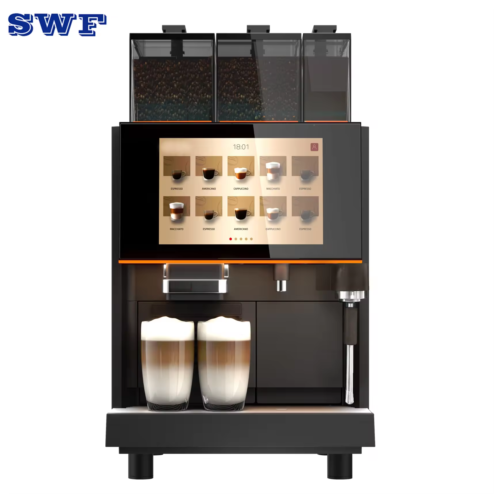 Touch Screen Fully Automatic Bean to Cup 19bar Fast Heat up Electric Espresso Coffee Machine