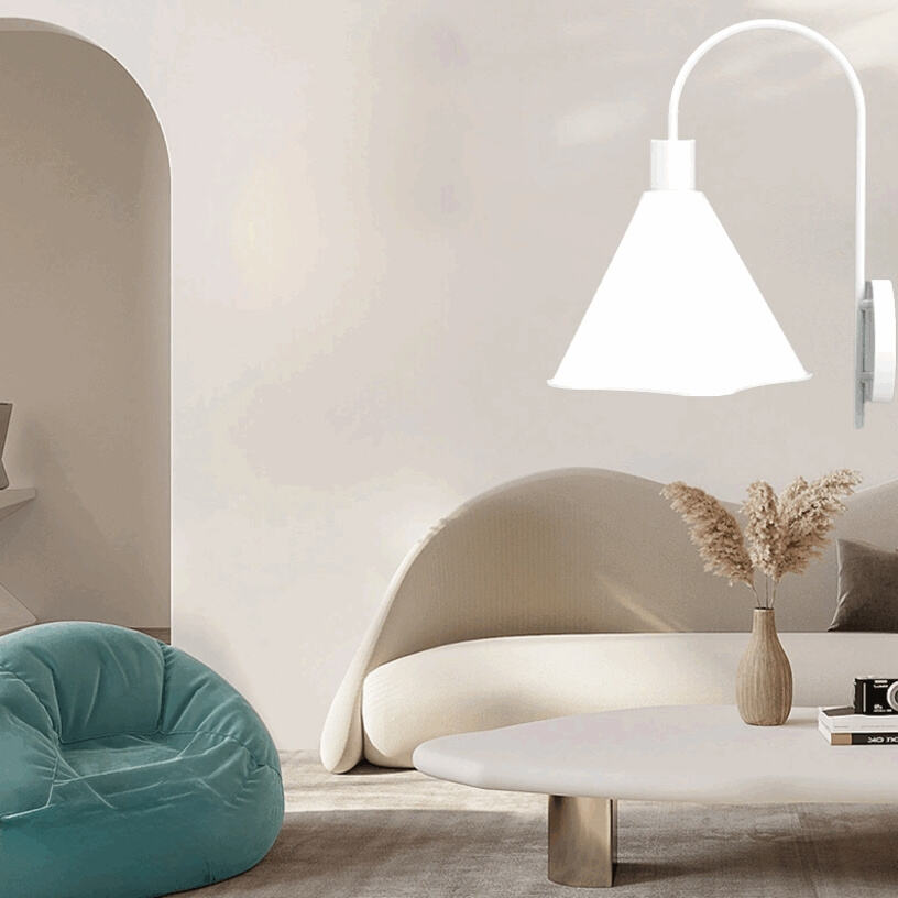Nordic LED Nachtkastje Wandlamp Simpel Glas Versierlijk Circulair Licht voor Studie voor Slaapkamer Ingebouwd