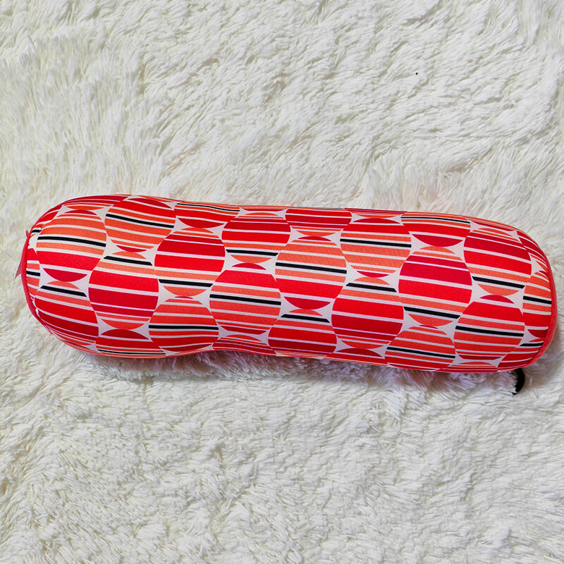 Long Round Comfort Squishy Microbeads Digital Printed Pillow