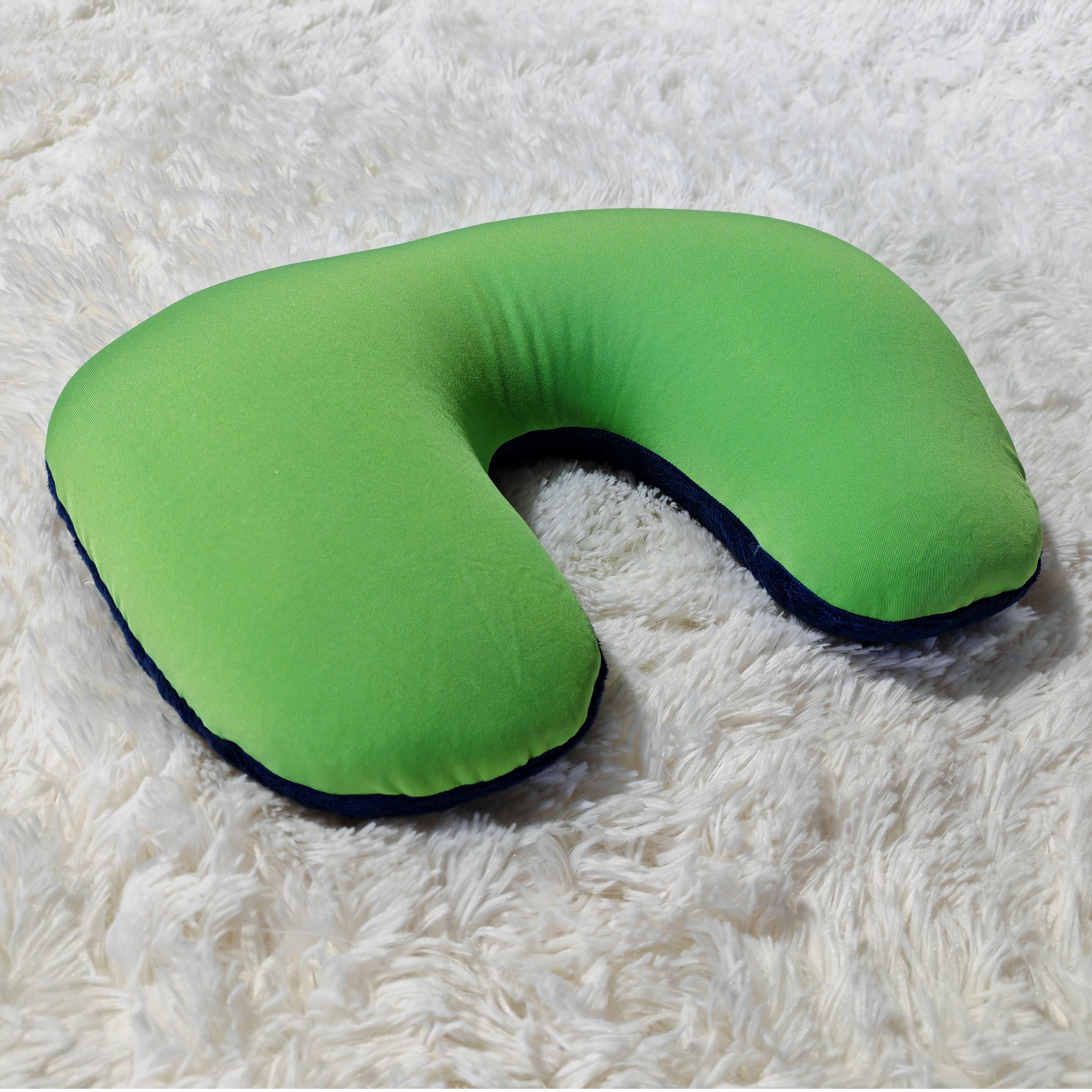 Travel Neck Pillow 2 in1 Microbeads Solid Convertible Cushion