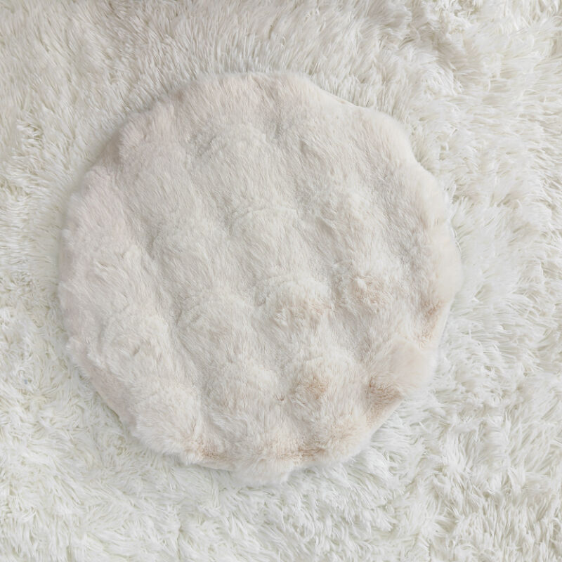 Rabbit Fur Seat Cushion Memory Foam Pad details