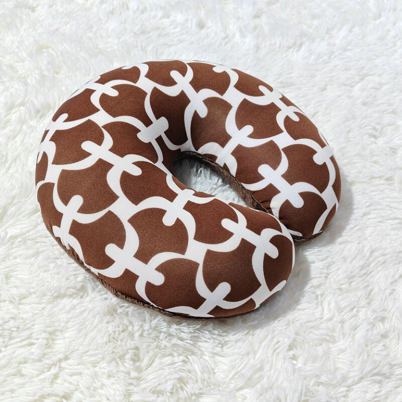  Spandex Micro-beads Printed Travel Neck Pillow manufacture