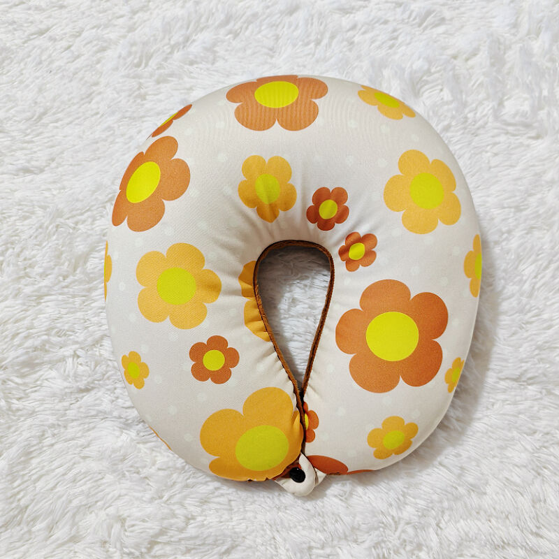 Soft Micro-beads Printed Travel Neck Pillow supplier