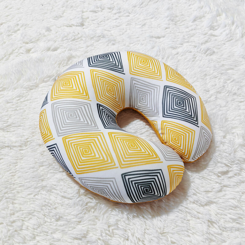 Spandex Micro-beads Printed Travel Neck Pillow