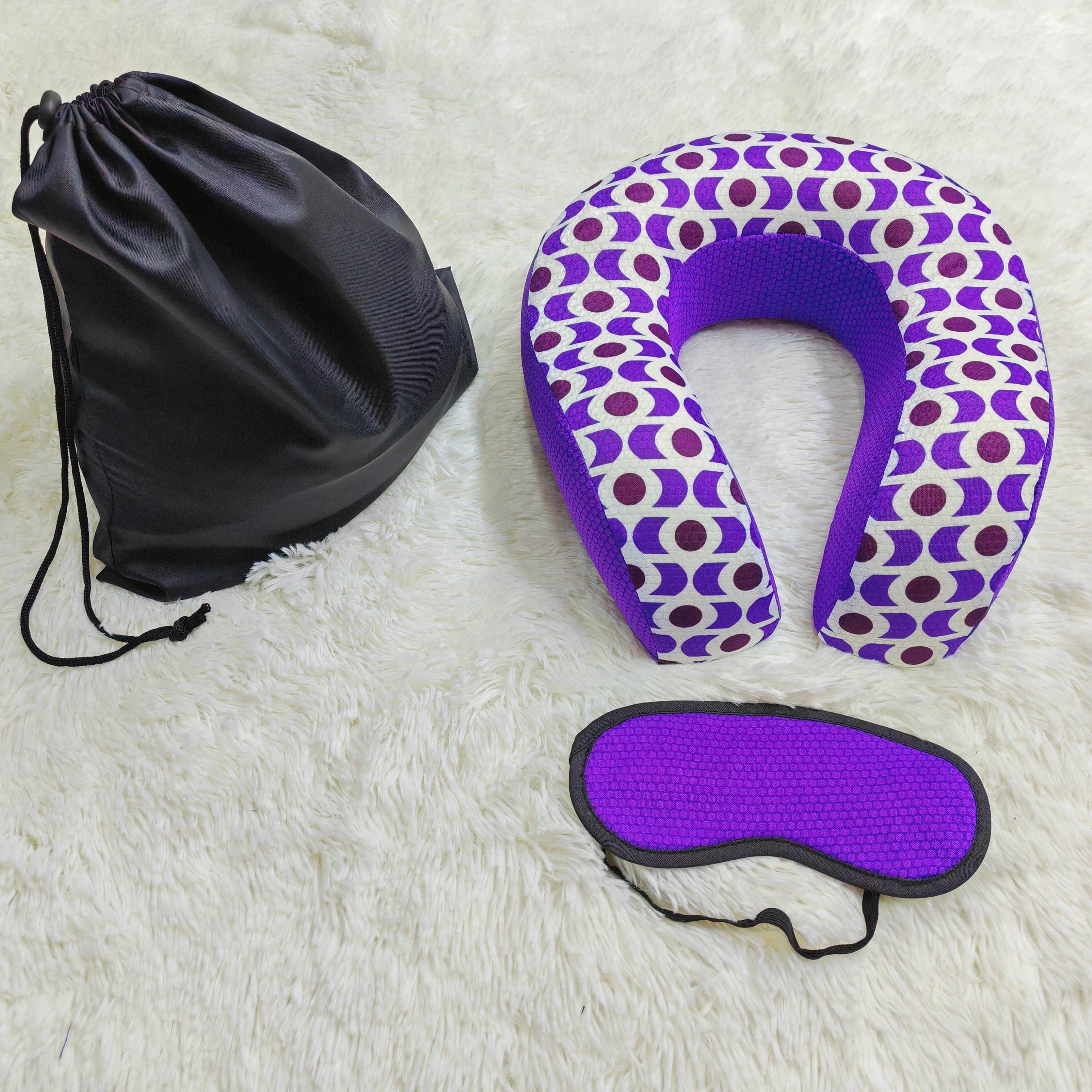 Breathable Memory Foam Neck Travel Pillow Eye mask set details