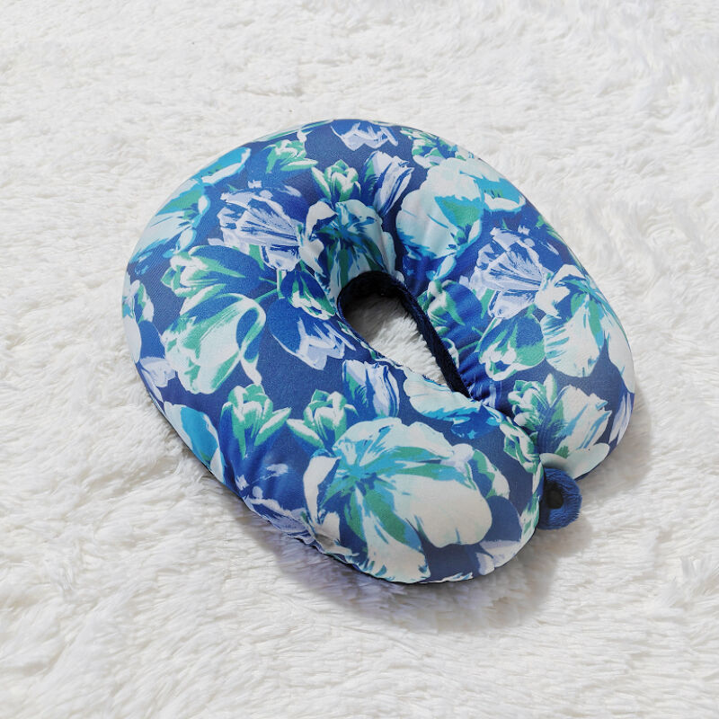 Soft Micro-beads Printed Travel Neck Pillow