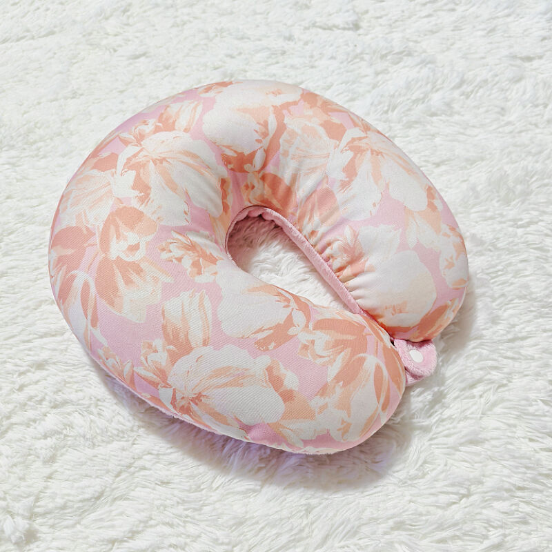 Soft Micro-beads Printed Travel Neck Pillow