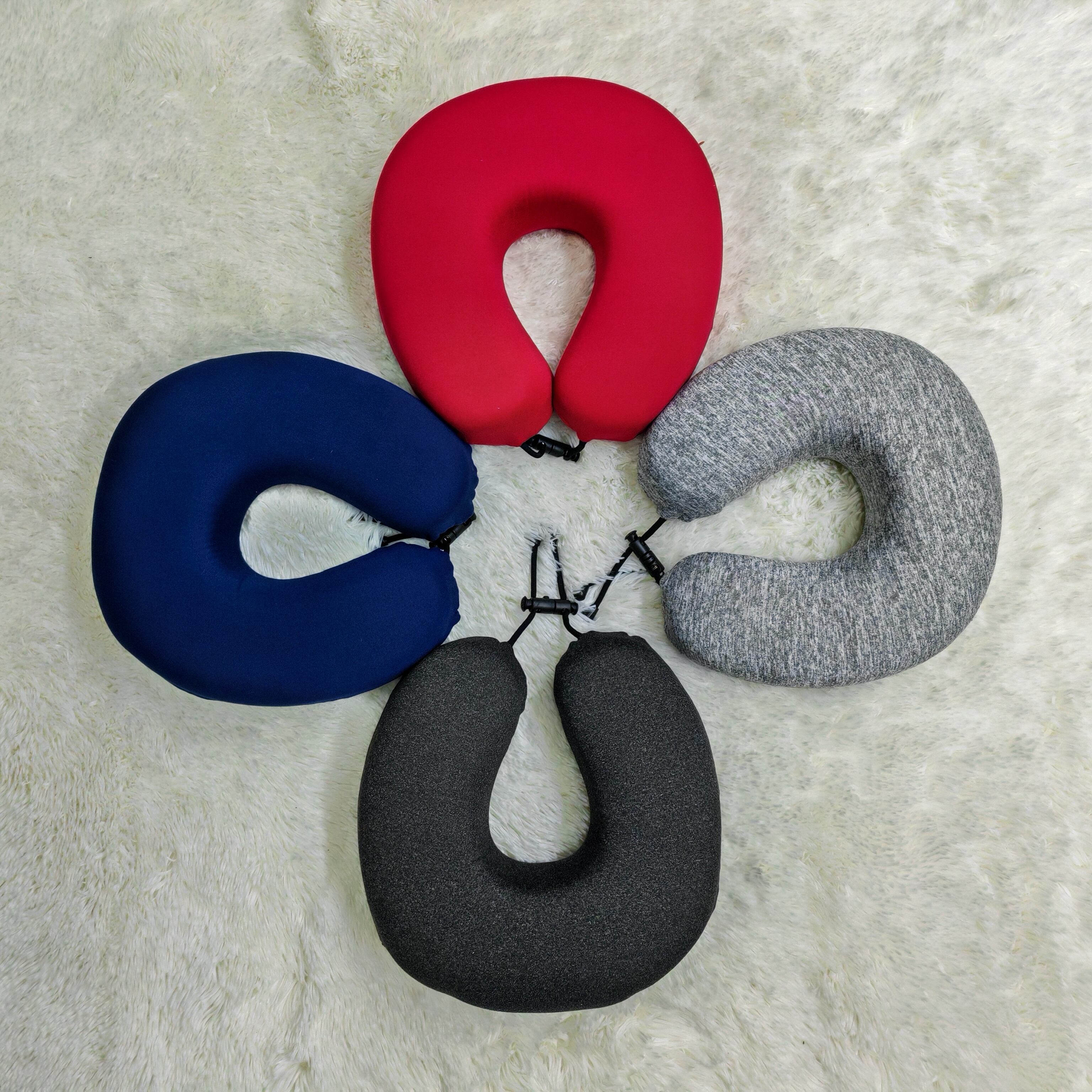 Memory Foam Neck Travel Pillow with Eye mask set supplier