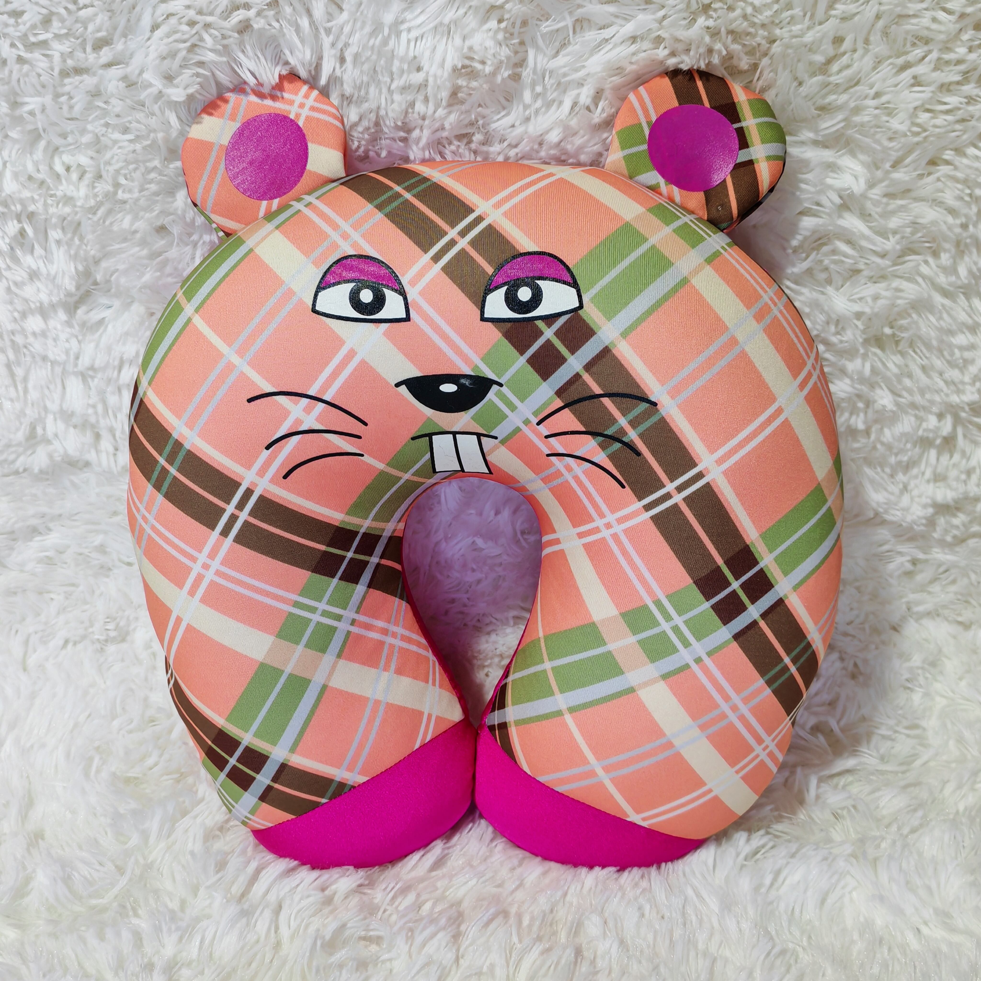 Adorable Animal Neck Travel Pillow Digital Printed details