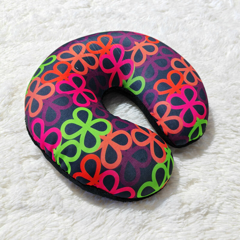 Spandex Micro-beads Printed Travel Neck Pillow factory