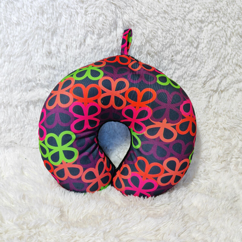 Spandex Micro-beads Printed Travel Neck Pillow factory