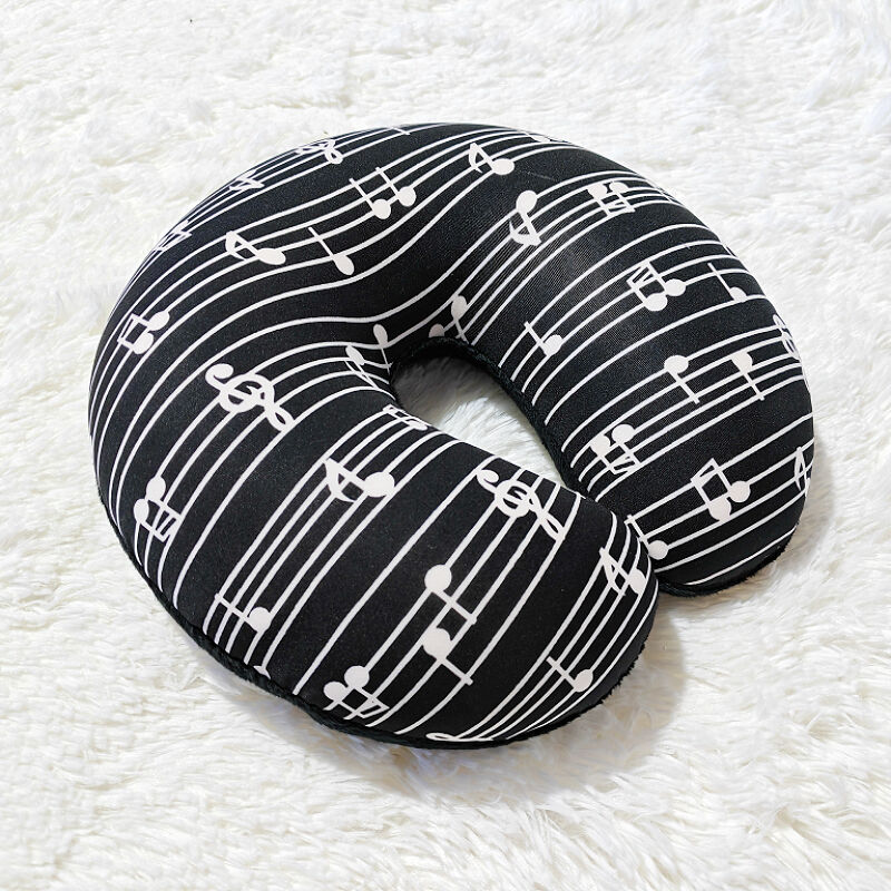 Spandex Micro-beads Printed Travel Neck Pillow