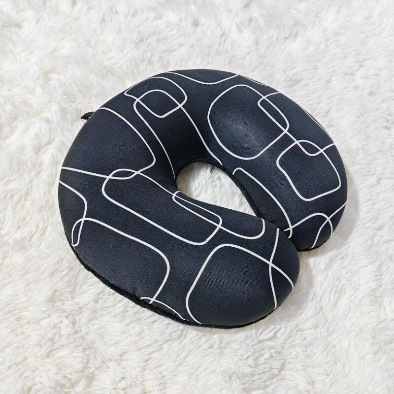 Spandex Micro-beads Printed Travel Neck Pillow