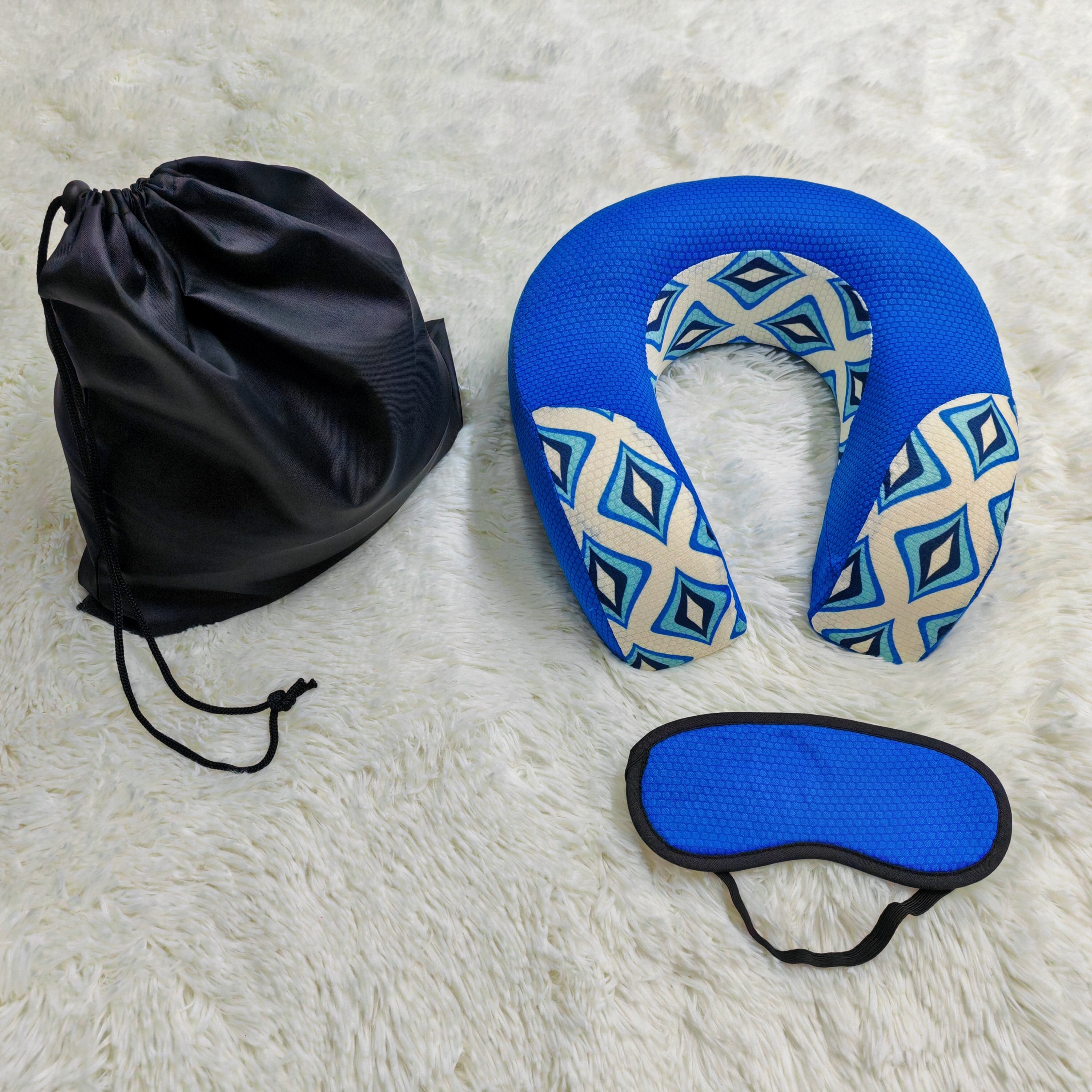 Breathable Memory Foam Neck Travel Pillow Eye mask set details