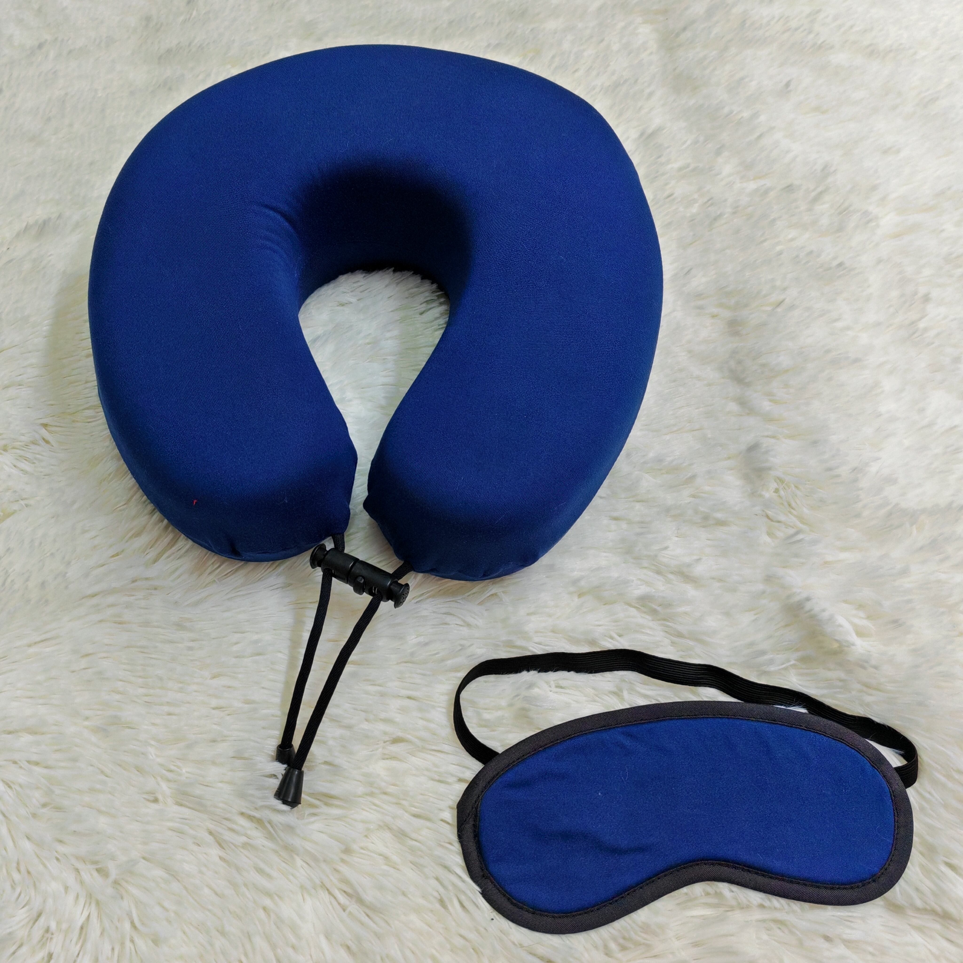 Memory Foam Neck Travel Pillow with Eye mask set manufacture