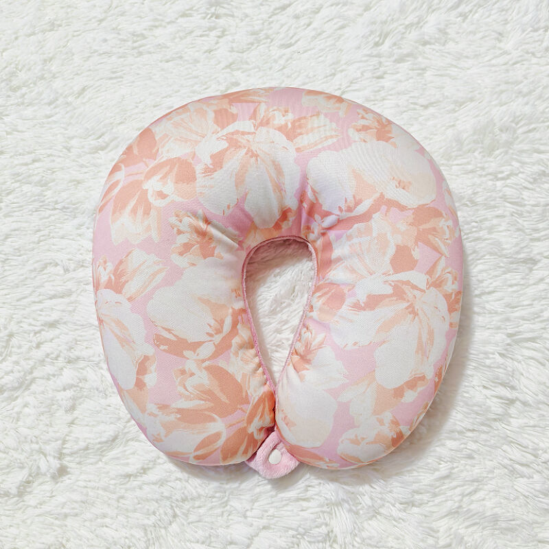 Soft Micro-beads Printed Travel Neck Pillow details