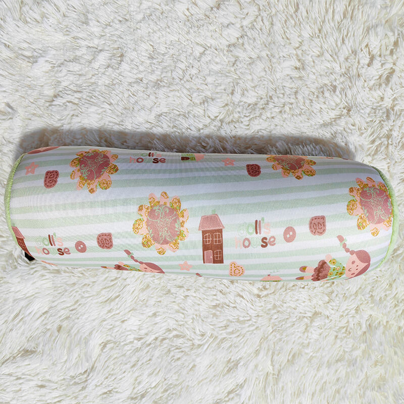 Long Round Comfort Squishy Microbeads Digital Printed Pillow