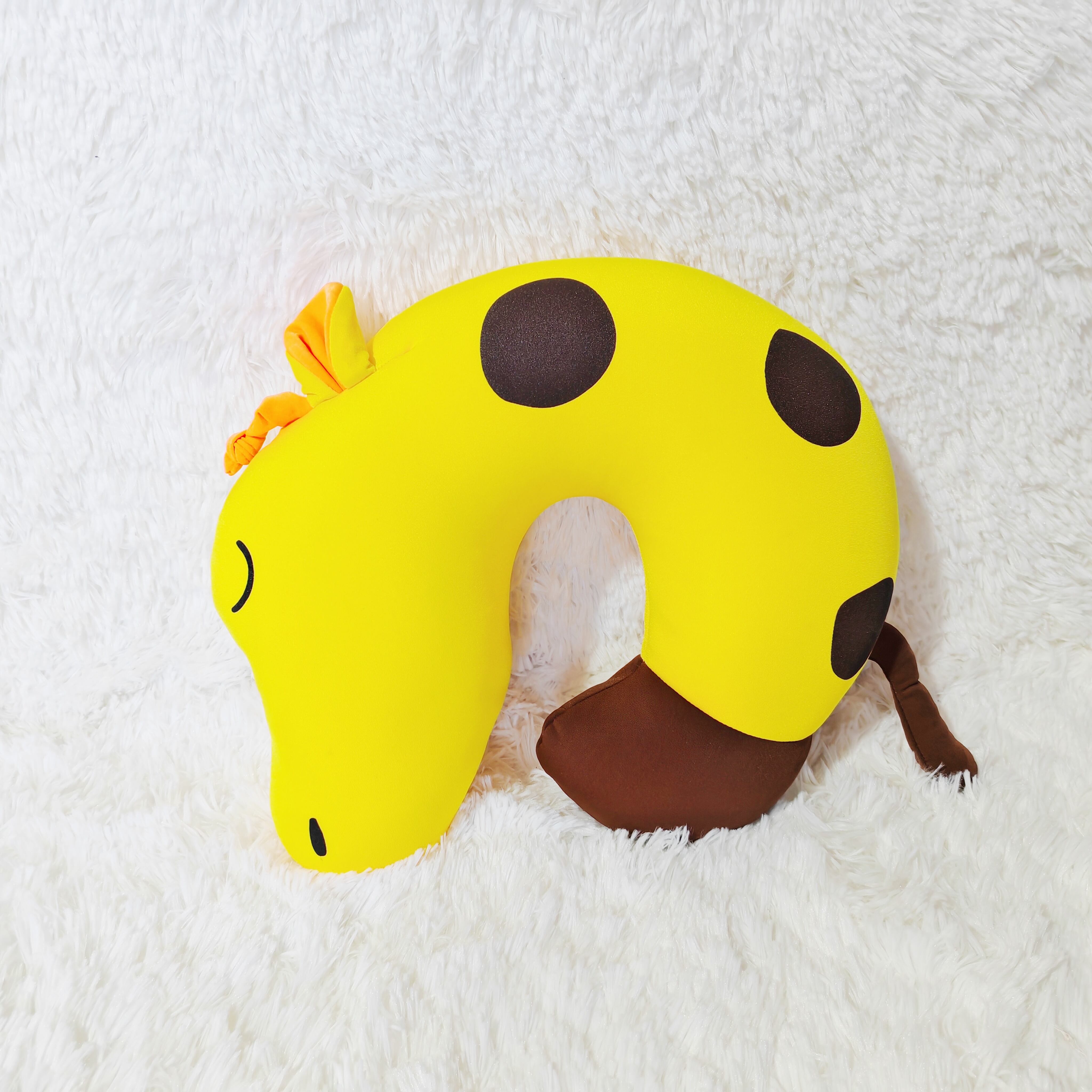 Cute Animal Face design Neck Travel Pillow Digital Printed details