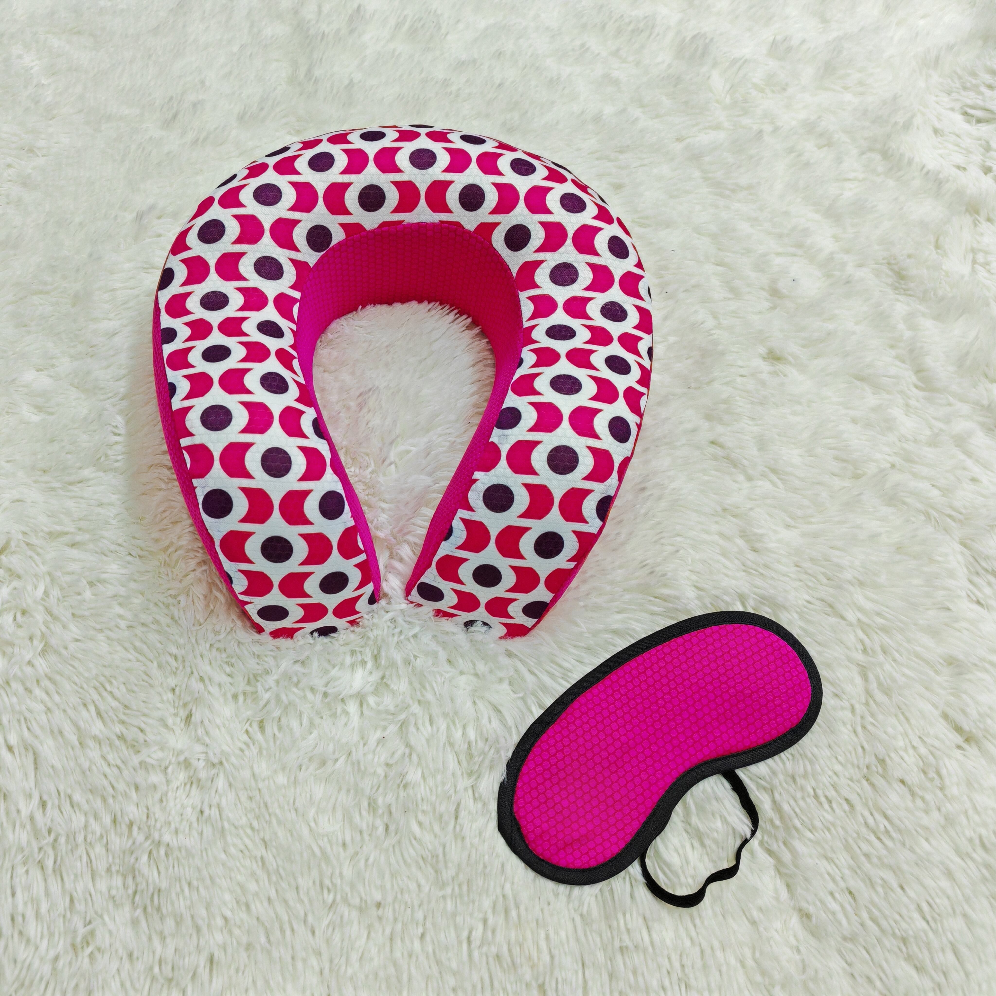 Breathable Memory Foam Neck Travel Pillow Eye mask set factory