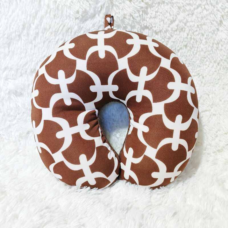  Spandex Micro-beads Printed Travel Neck Pillow factory